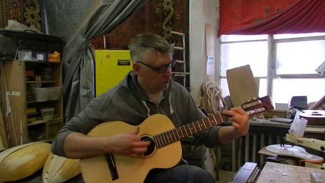 Гитара L-1 мастера Антона Хорина с нейлоном. смотреть онлайн