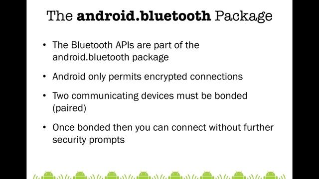 Android - Intro to Bluetooth смотреть онлайн