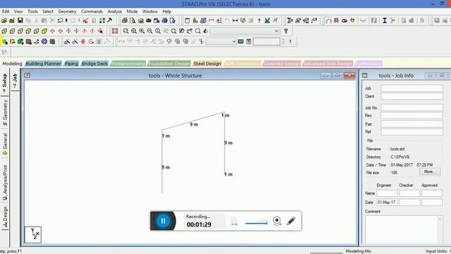 STAAD PRO INSERT NODE FOR A MULTIPLE MEMBER смотреть онлайн