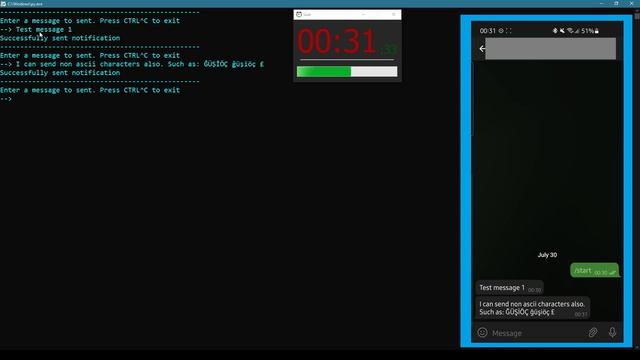 Telegram Bot API Sending Message Demo смотреть онлайн