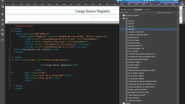 Página web responsive bootstrap Dreamwaver 2017 con acceso a bases de datos PHP Parte 6 смотреть онлайн