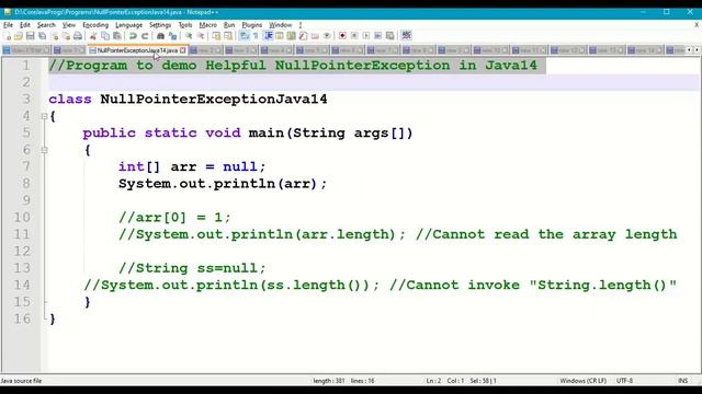 Java NullPointerException (Simplified) in Java14 || Java Exceptions|| Java NullPointerException #37 смотреть онлайн