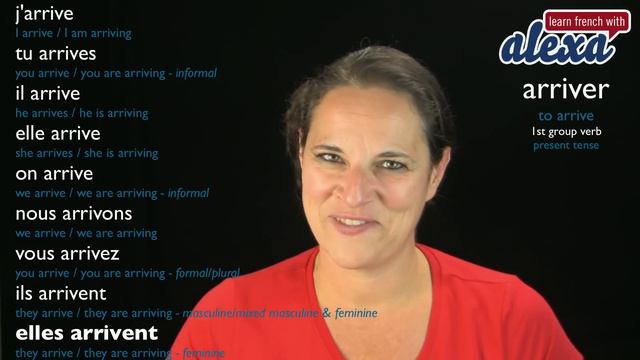 Arriver (to arrive) — Present Tense (French verbs conjugated by Learn French With Alexa) смотреть онлайн