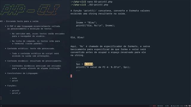 [PHP-CLI] #8 - Exibindo textos com 'printf()' e arrays com 'print_r()' смотреть онлайн