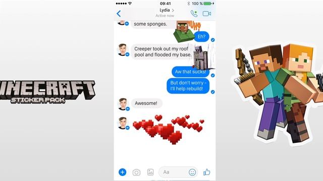 Minecraft Sticker Pack - Out Now On IOS!