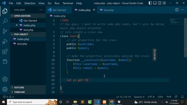 PHP OOP - Learn how to write basic php codes using class part 1 смотреть онлайн