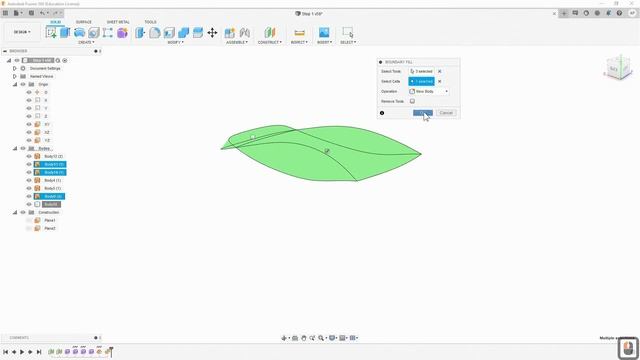 Команда Fusion 360 - Boundary Fill смотреть онлайн