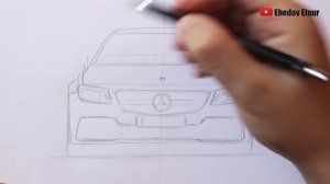 Как нарисовать машину Мерседес-Бенц