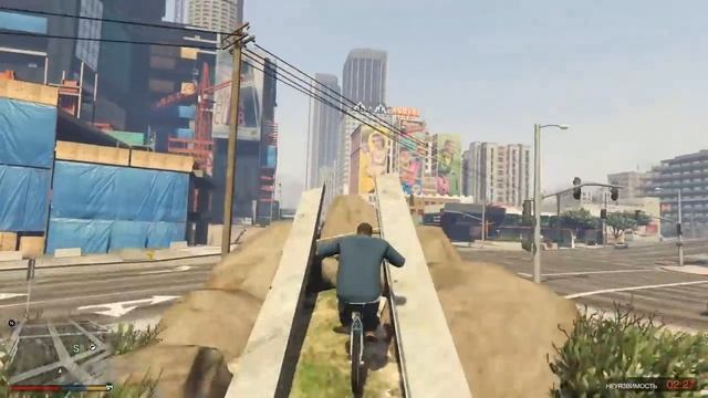 ТРЮКИ И ПРИКОЛЫ НА ВЕЛОСИПЕДЕ BMX ГТА 5 █ GTA 5 смотреть онлайн