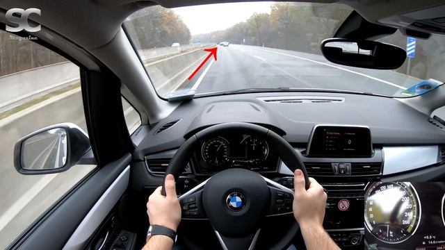 BMW 225 XE (2018) On German Autobahn - POV Top Speed Drive