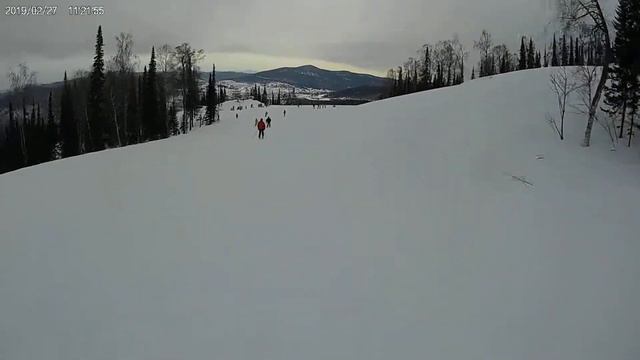 Шерегеш, трасса Доллар, 27.02.2019г. смотреть онлайн