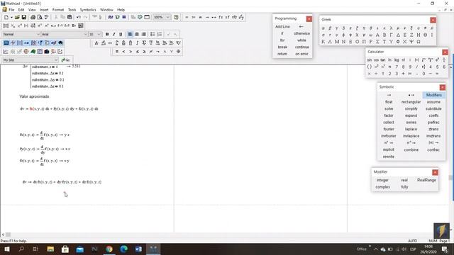 Ejercicio incremento y diferenciales. Mathcad смотреть онлайн