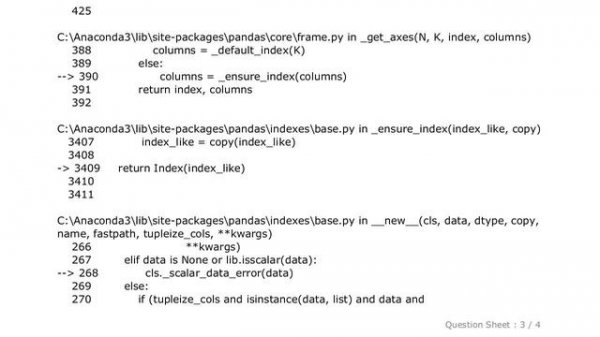 Pandas : Index must be called with a collection of some kind: assign column name to dataframe