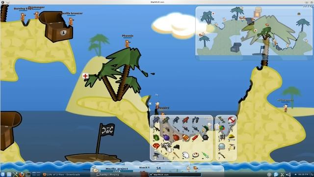 3 Cool Games on Linux!!! Teeworlds/Warmux/Pingus смотреть онлайн