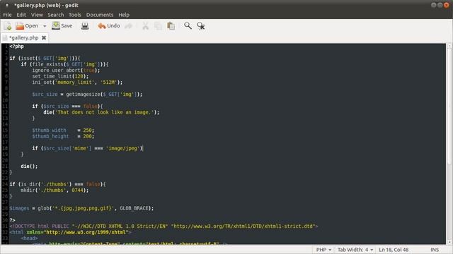 PHP Tutorial: Automatic Image Gallery [part 02] смотреть онлайн