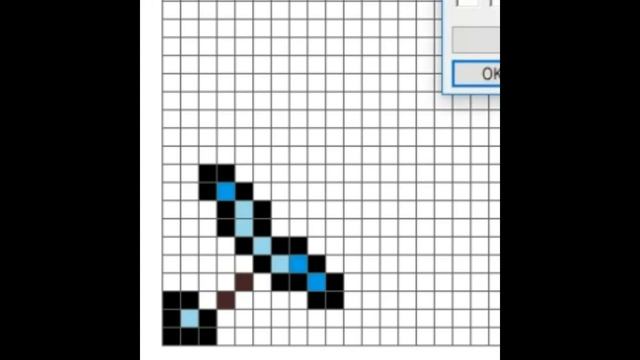 Как нарисовать меч по клеточкам смотреть онлайн