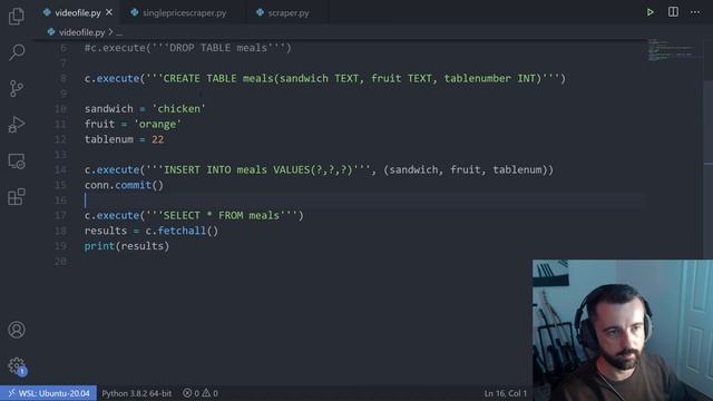 How I save my Scraped Data to a Database with Python! Beginners sqlite3 tutorial смотреть онлайн
