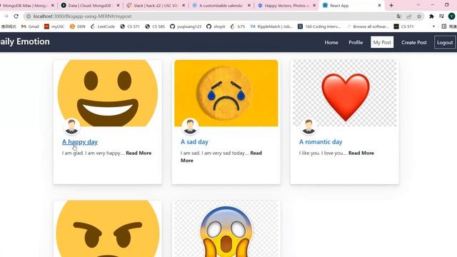 Daily Emotion Website смотреть онлайн