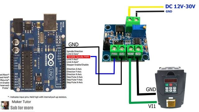 How to control VFD YL620 using Arduino with 0-10V PWM Module - ICStation - смотреть онлайн