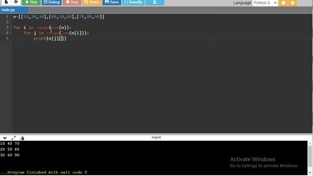 Nested List as Matrix in Python смотреть онлайн