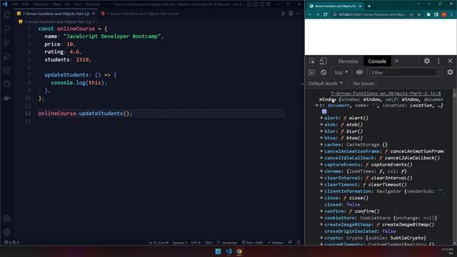 7- Arrow Functions and Objects Part 2 (Modern JavaScript - ES6 & Beyond) смотреть онлайн