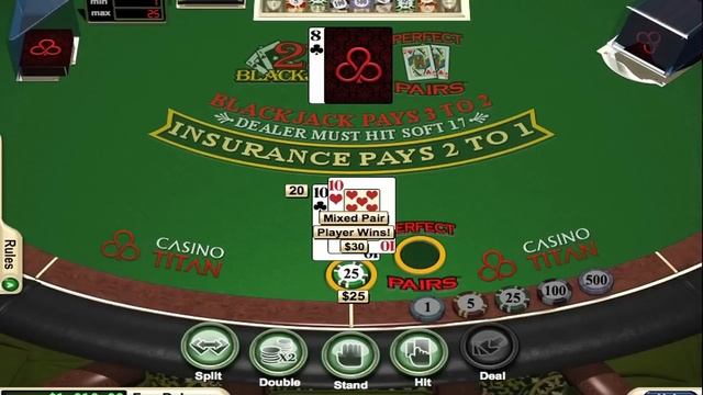 Rules of Perfect Pairs Blackjack by BonusBlackjack.org смотреть онлайн