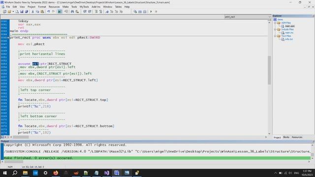 x86Assembler#9: Ассемблер СТРУКТУРА как тип данных смотреть онлайн