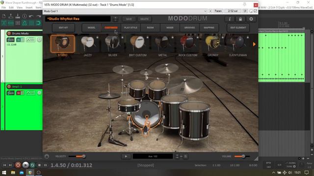 Modo Drum FREE Drumkit Plugin - Metal Demo