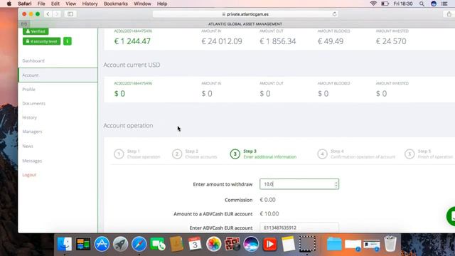 Questra UK - Withdrawals from Atlantic Global to ADVCASH. смотреть онлайн