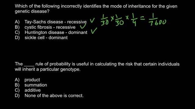 Genetics And Rule Of Probability