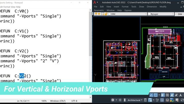 Viewports Setting Using Autolisp in Autocad смотреть онлайн