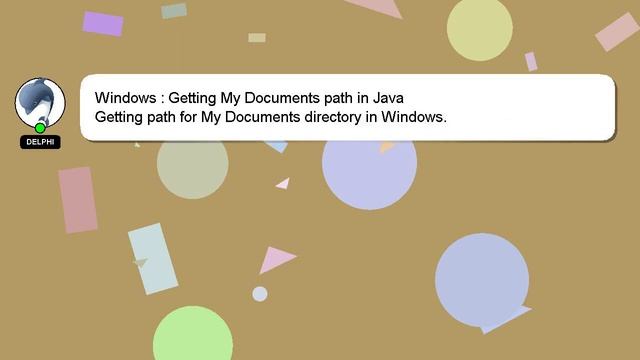 Windows : Getting My Documents path in Java смотреть онлайн