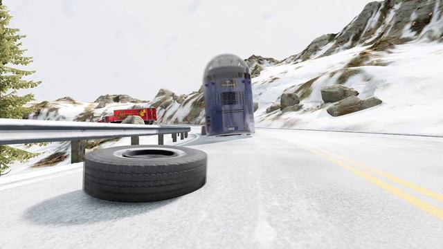 Truck vs Winter & Mountains / BeamNG.Drive / смотреть онлайн