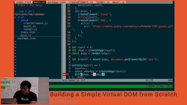 Building a Simple Virtual DOM from Scratch - Jason Yu смотреть онлайн