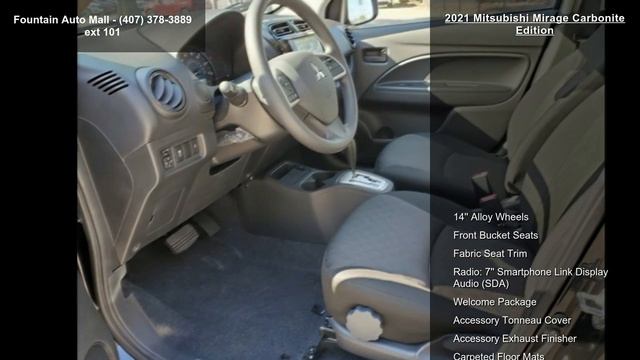 2021 Mitsubishi Mirage Carbonite Edition - Fountain Auto... смотреть онлайн