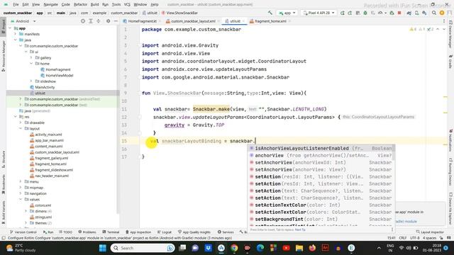 Custom snackbar in android kotlin | kotlin tutorial #androidkotlin #androidtutorials #koltin смотреть онлайн