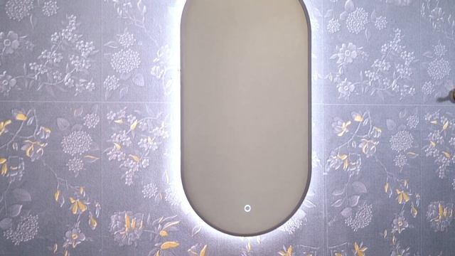 Овальное зеркало с фоновой LED подсветкой Wellsee 7 Rays Spectrum (вертикальное размещение) смотреть онлайн