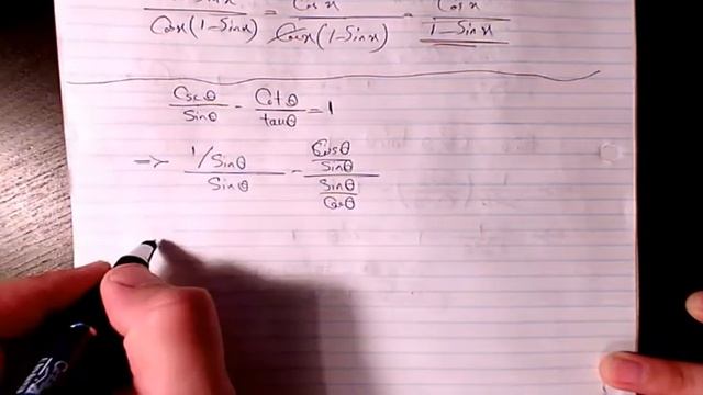 How to Verify Trigonometric Identities cscx/sinx-cotx/tanx=1 Trigonometry смотреть онлайн