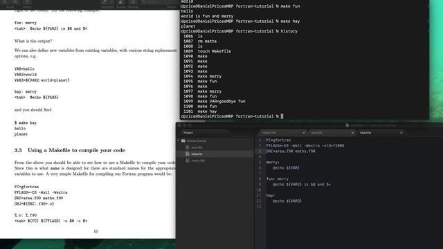 Fortran 90 tutorial - Part II - Makefiles смотреть онлайн