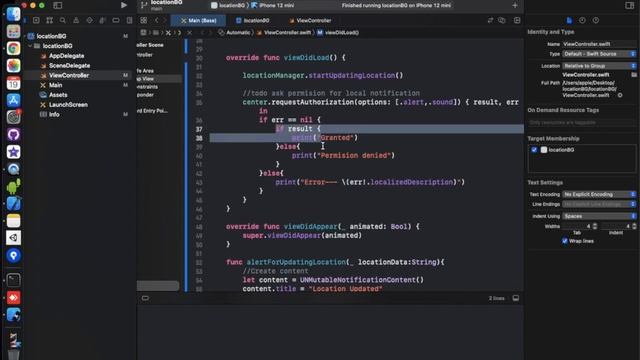Update Location In Background Mode , Swift 5, Xcode 13.0 | Hindi Tutorial смотреть онлайн