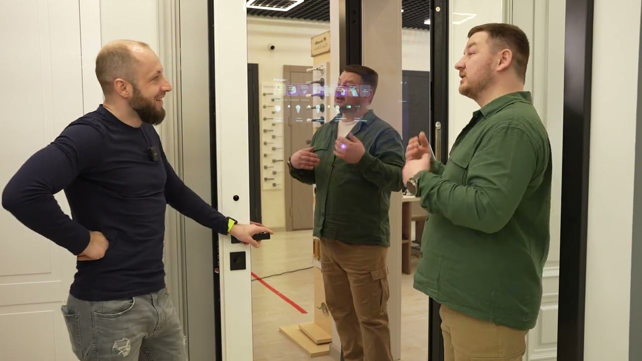 Умная входная дверь с сенсорным смарт зеркалом/смарт дверь/умное зеркало во входной двери/смартси смотреть онлайн