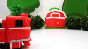 Видео с игрушками. Роботы поезда: день рождения Кея.