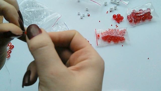 Гребень "Красный лепесток". Плетение из проволоки и бусин/Wire and beads. Tutorial |Jo Handmade смотреть онлайн