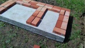 кладка мангала из кирпича без фундамента - начало проекта