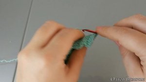 Обвязка края крючком планкой с прямым и закруглённым углом