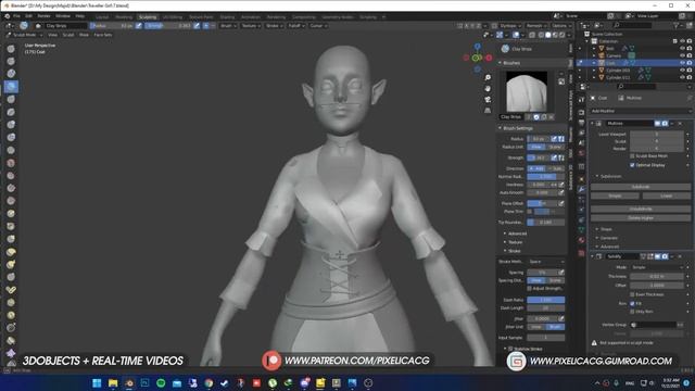 Blender Character Modeling Full Process - The Botanist - Part 1 смотреть онлайн
