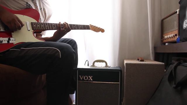 VOX AC4C1 BL with Fender Telecaster Custom 62R смотреть онлайн
