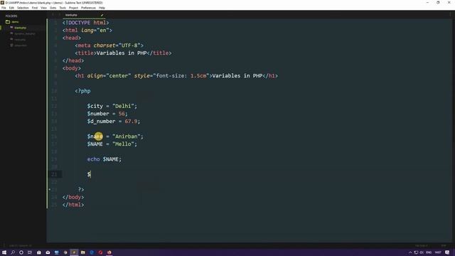 Variables and Data Types in PHP | PHP Tutorial For Beginners Full [ Beginner To Advance ] смотреть онлайн