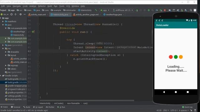 Custom Progress Bar With Dots Loader ||| *Advance Android Studio Tutorial* смотреть онлайн