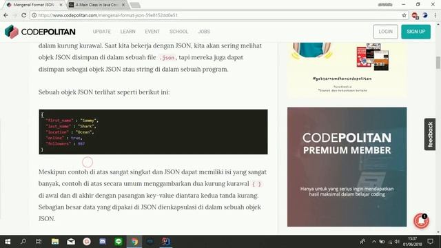 Tutorial Parse JSON dengan Java - Goes To Android (bagian 1) смотреть онлайн